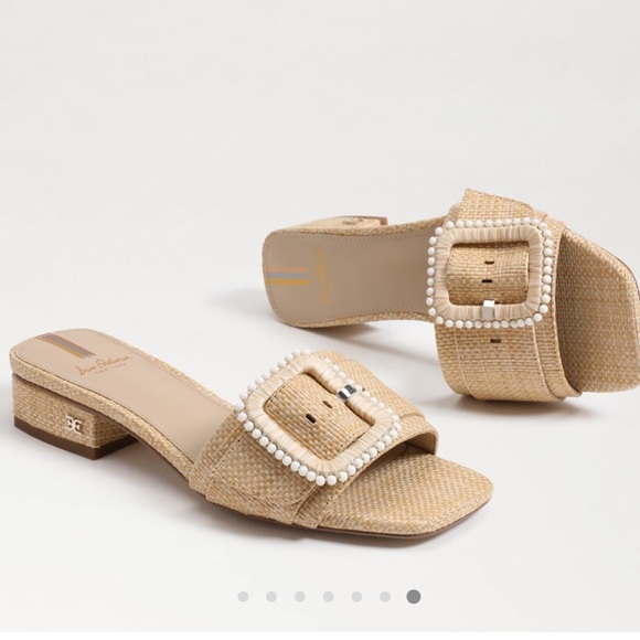 Sam Edelman 8.5 shoe - DEACON BEADED SLIDE SANDAL - Picture 1 of 8